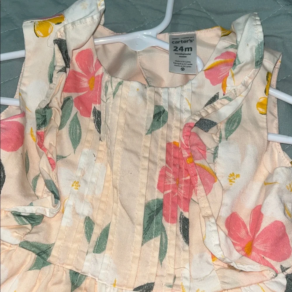 Floral 24months Dress in peachy color - Picture 3 of 4